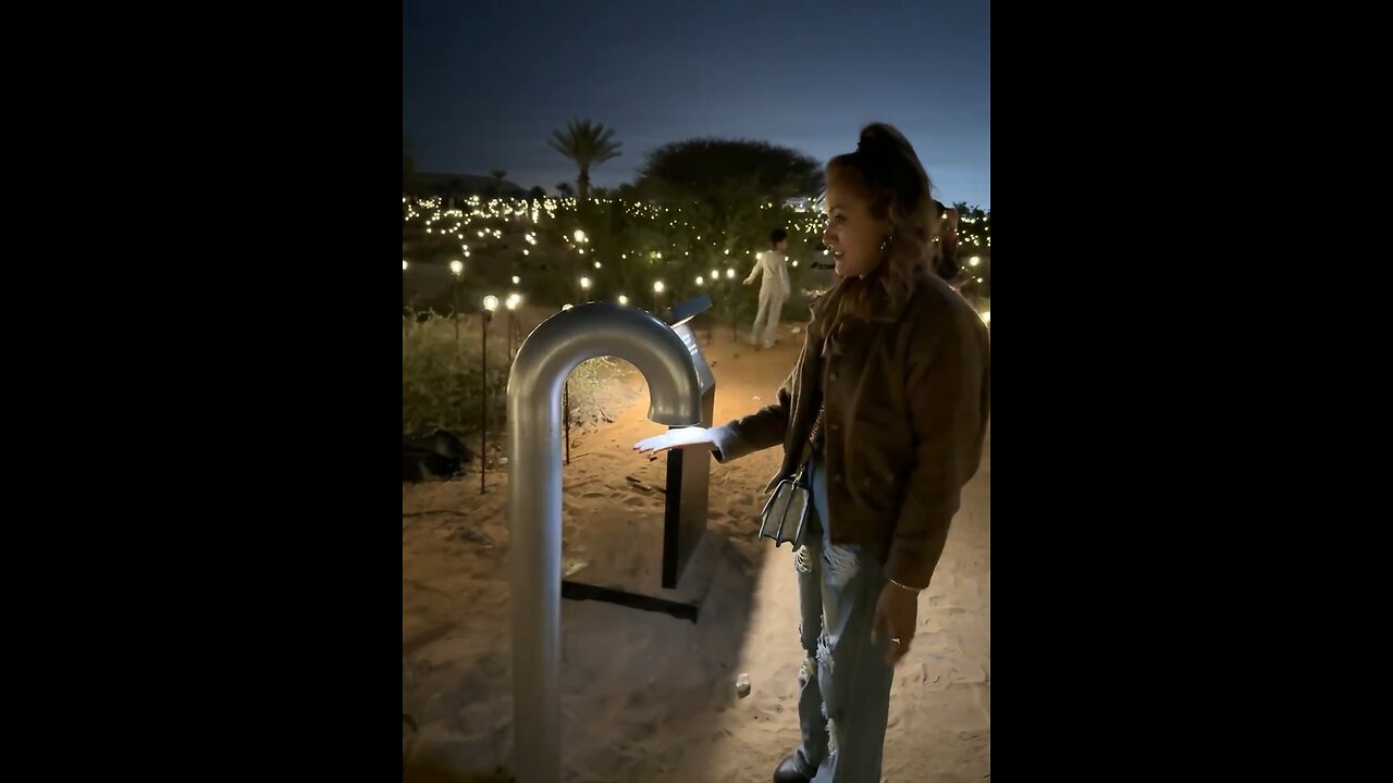 Pulse Island on Lulu Island, Abu Dhabi, is an interactive light installation by Rafael Lozano-Hemmer