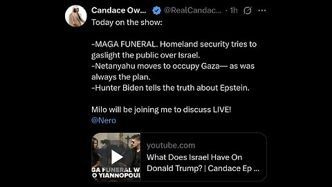Candace ~ What Does Isreal have over Donald Trump pt!2
