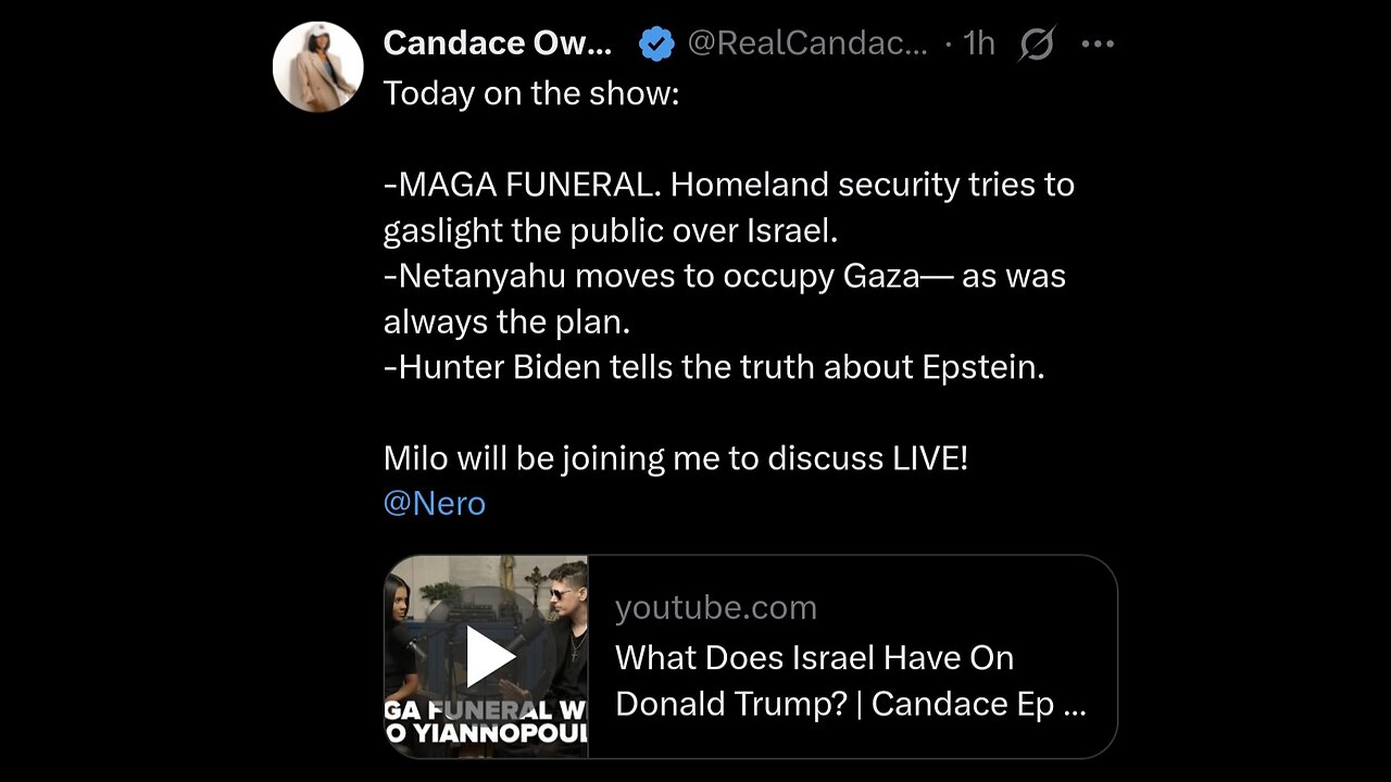 Candace ~ What Does Isreal have over Donald Trump pt!2