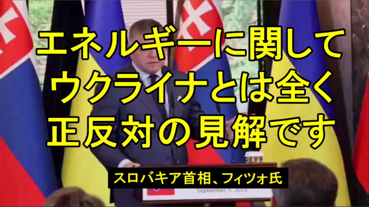 スロバキアのフィツォ首相：「エネルギーに関してウクライナとは全く正反対の見解を持っている」