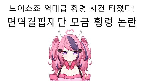 브이쇼죠 역대급 횡령 사건 터졌다! - 아이언마우스의 기부금 횡령 사건
