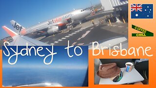 Flying ✈️ Sydney Airport SYD To Brisbane BNE With Jetstar ⭐ JQ818 Economy Seat 12A Airbus A320 #syd