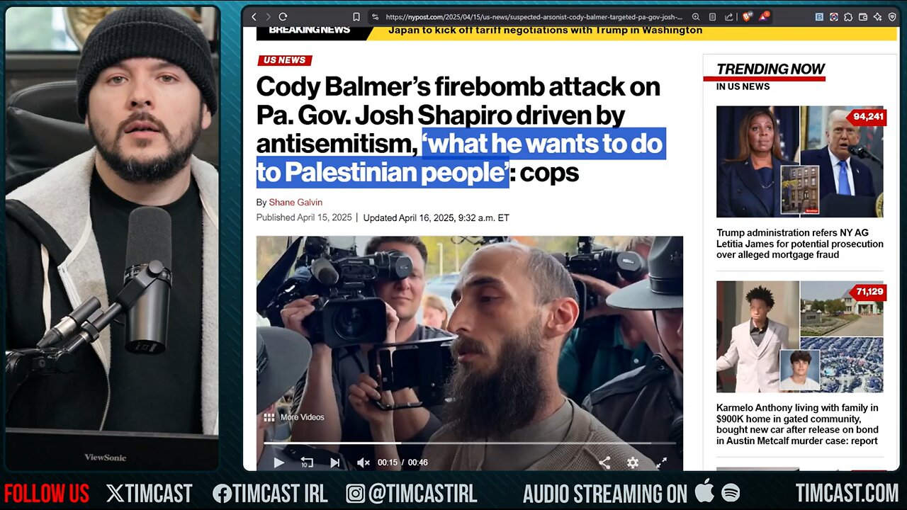 Leftist FIREBOMBED PA Governor Home Over Israel Palestine Issue According To Police Warrant