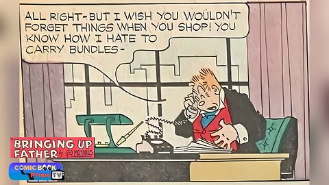 No heavy lifting, Bringing up father by George McManus Jiggs and Maggie classic comic book strip
