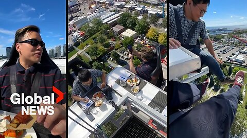 "Dinner in the Sky" takes diners to new heights at the CNE