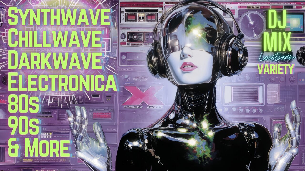 Friday Night Synthwave 80s 90s Electronica and more DJ MIX Livestream Variety Edition