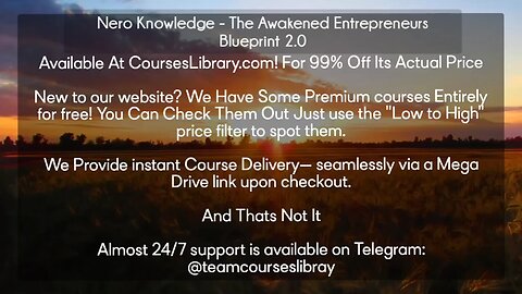 (courseslibrary.com)Nero Knowledge - The Awakened Entrepreneurs Blueprint 2.0