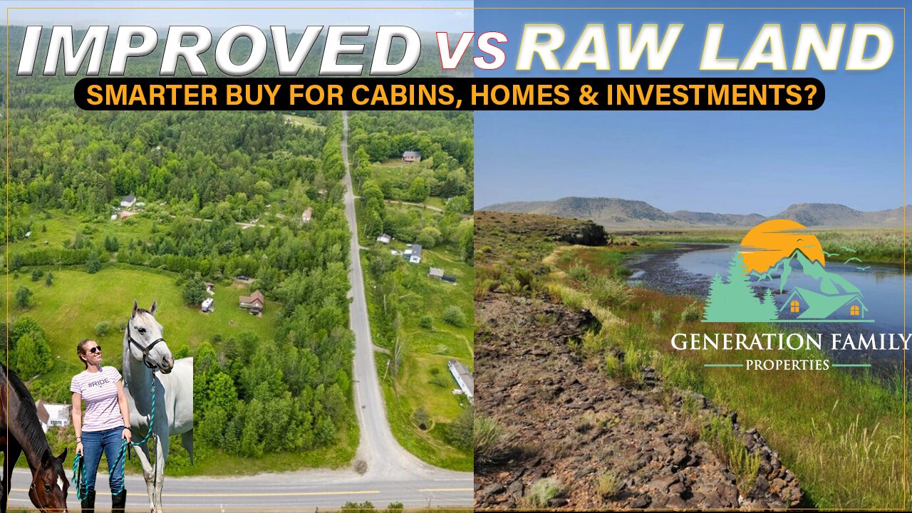 Raw Land vs Improved Land 🤔 Which is the Smarter Buy for Cabins, Homes & Investments?