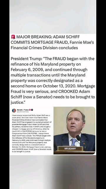 Adam Schiff Accused Of Mortgage Fraud Real Estate Joe Rogan Donald Trump