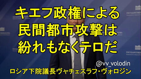 ロシア下院議長ヴャチェスラフ・ヴォロジン氏の声明、民間攻撃はテロだ。