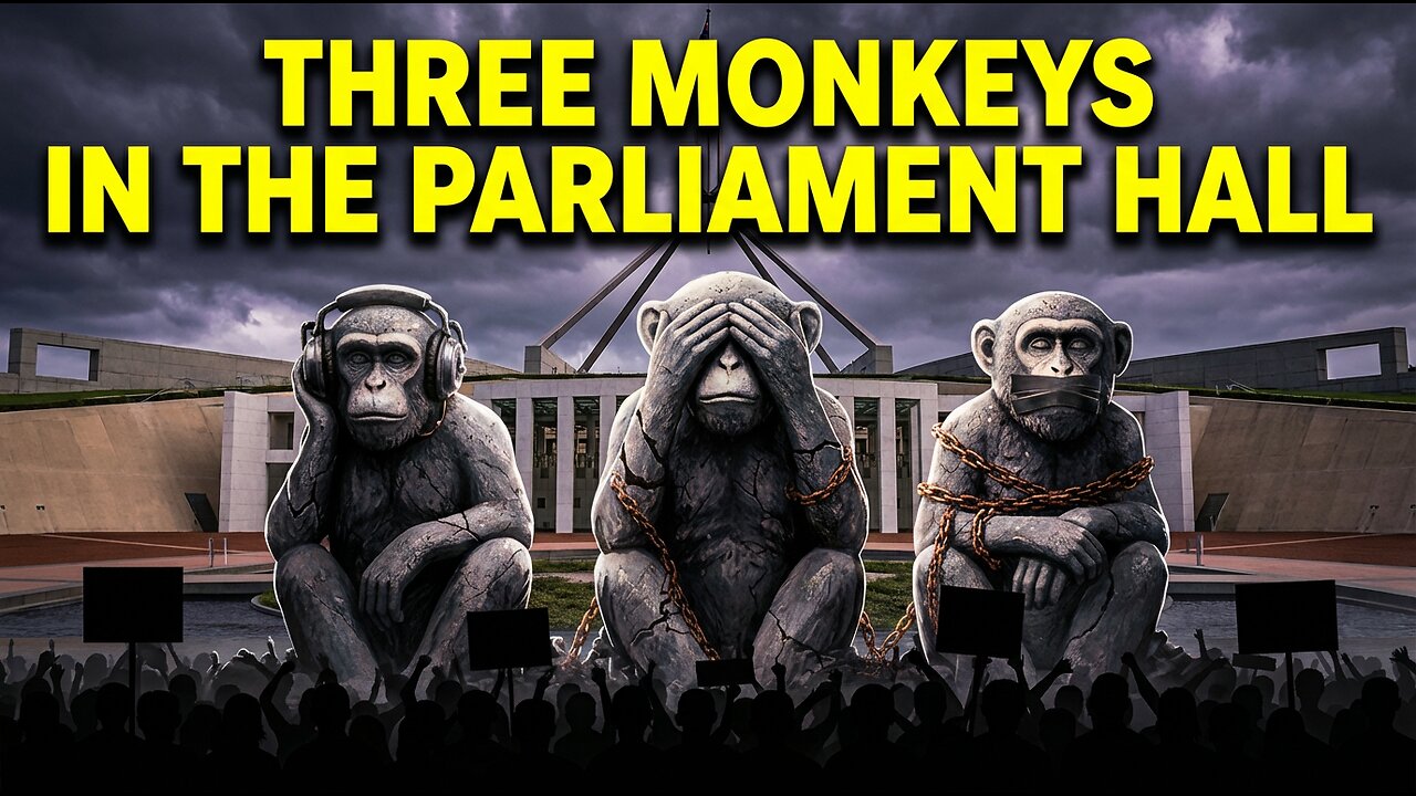 Three Monkeys in the Parliament Hall