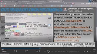 You Have 3 Choices SIMCOE [BAR] Foreign Agents, BROCK Already Deemed COMPLICIT!