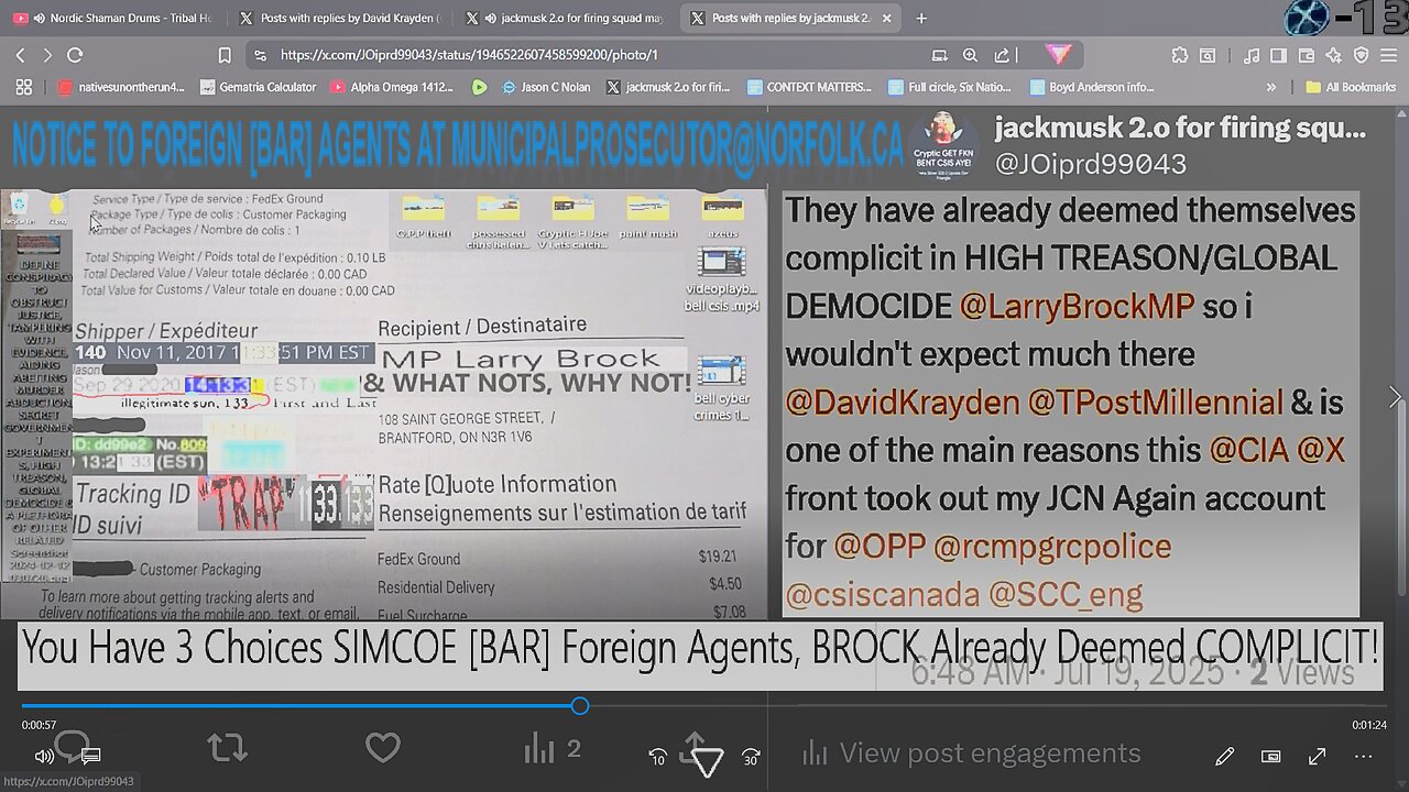 You Have 3 Choices SIMCOE [BAR] Foreign Agents, BROCK Already Deemed COMPLICIT!
