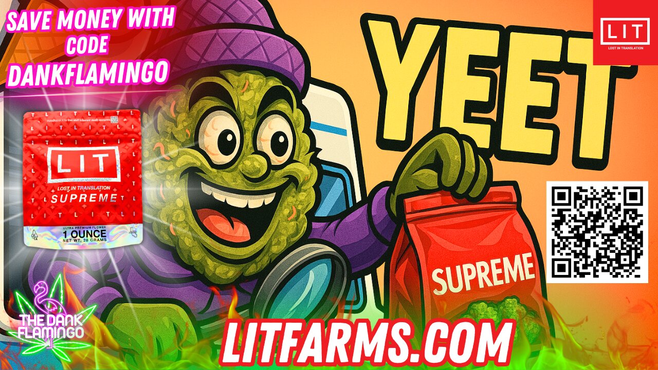 Enjoying Ice Cream Runtz Supreme from Lit Farms with the Dank Flamingo!!
