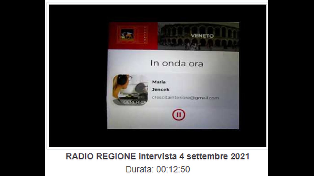 3. RADIO REGIONE intervista 4 settembre 2021
