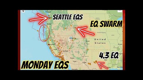 4.3 Earthquake Texas. Swarm of Eqs at Yellowstone. Seattle Fault activity. Monday Update.