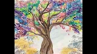 In the Studio: A Colorful Tree