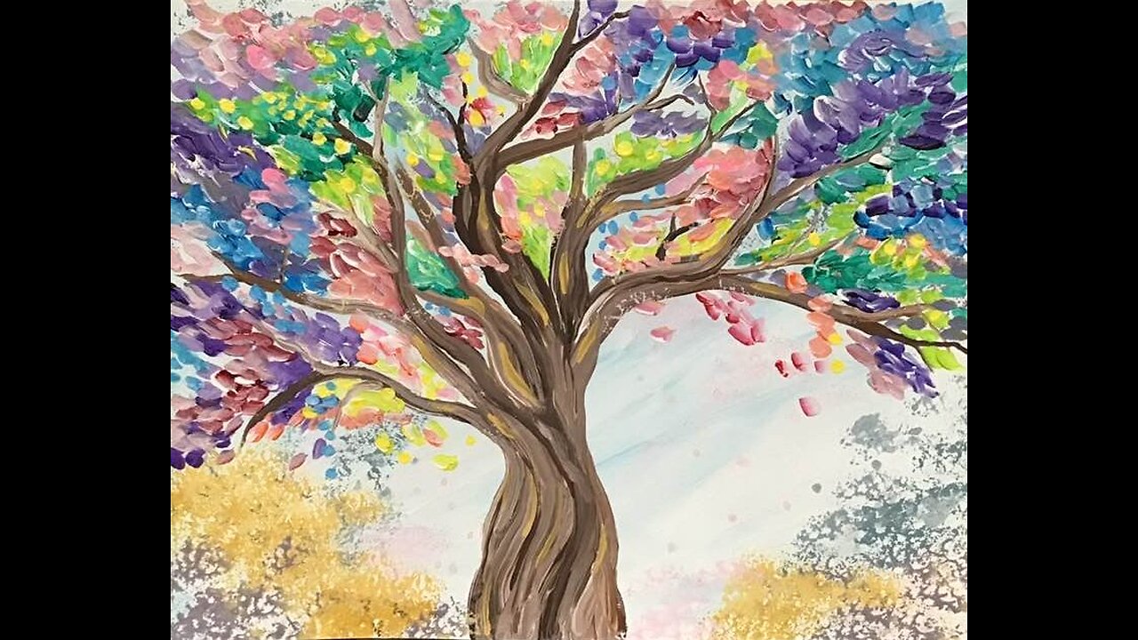 In the Studio: A Colorful Tree