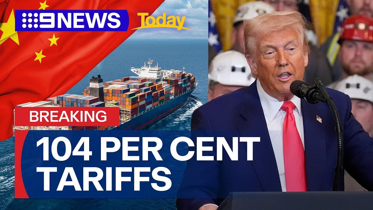 Donald Trumpt slaps 104 per cent tariffs on China