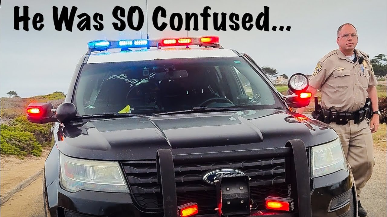 PULLED OVER in Legal Rear Facing Seat!