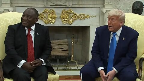 President Trump meets with President of South Africa