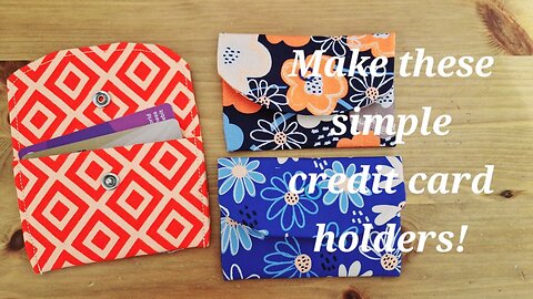 How to make a simple fabric card holder - easy!