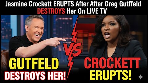 Jasmine Crockett ERUPTS After Greg Gutfeld DESTROYS Her On LIVE TV