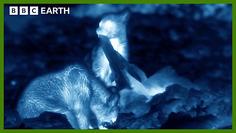 Bears Caught Getting a Midnight Snack in Night Vision | BBC Earth