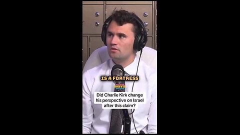 Charlie Kirk Disbelieves OCT 7TH Story.
