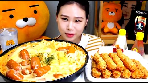 Cheese cream sausage rice cake fish cake udon noodles