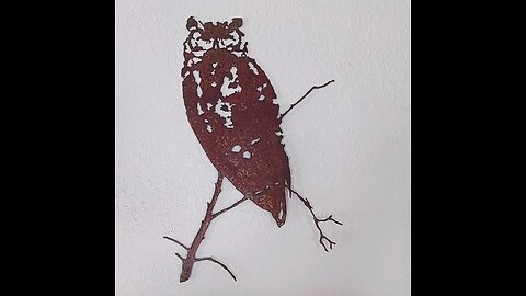 Great Horned Owl metal art cutout
