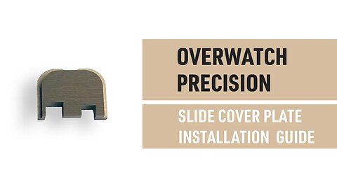 OP Slide Cover Plate Install For Glock Pistols