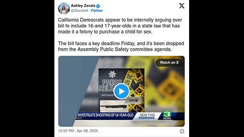 California Defends Child Sex Trafficking