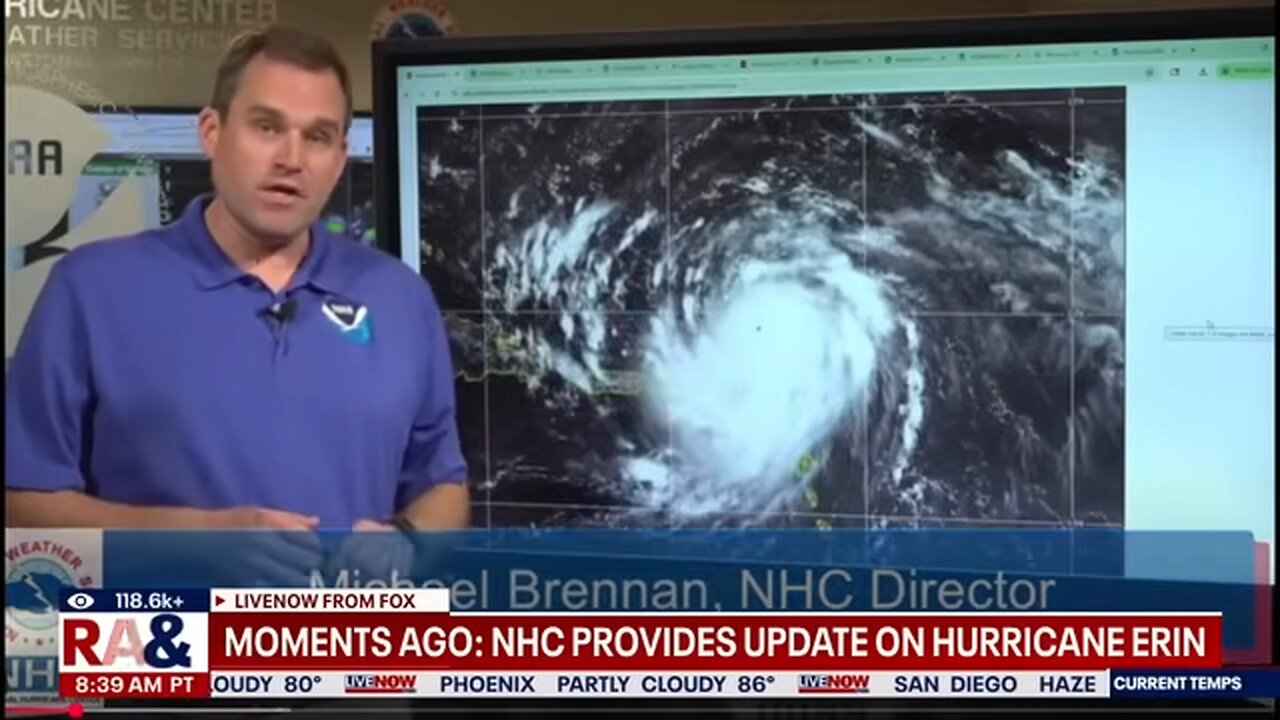 BREAKING: Hurricane Erin intensifies into Category 5 storm