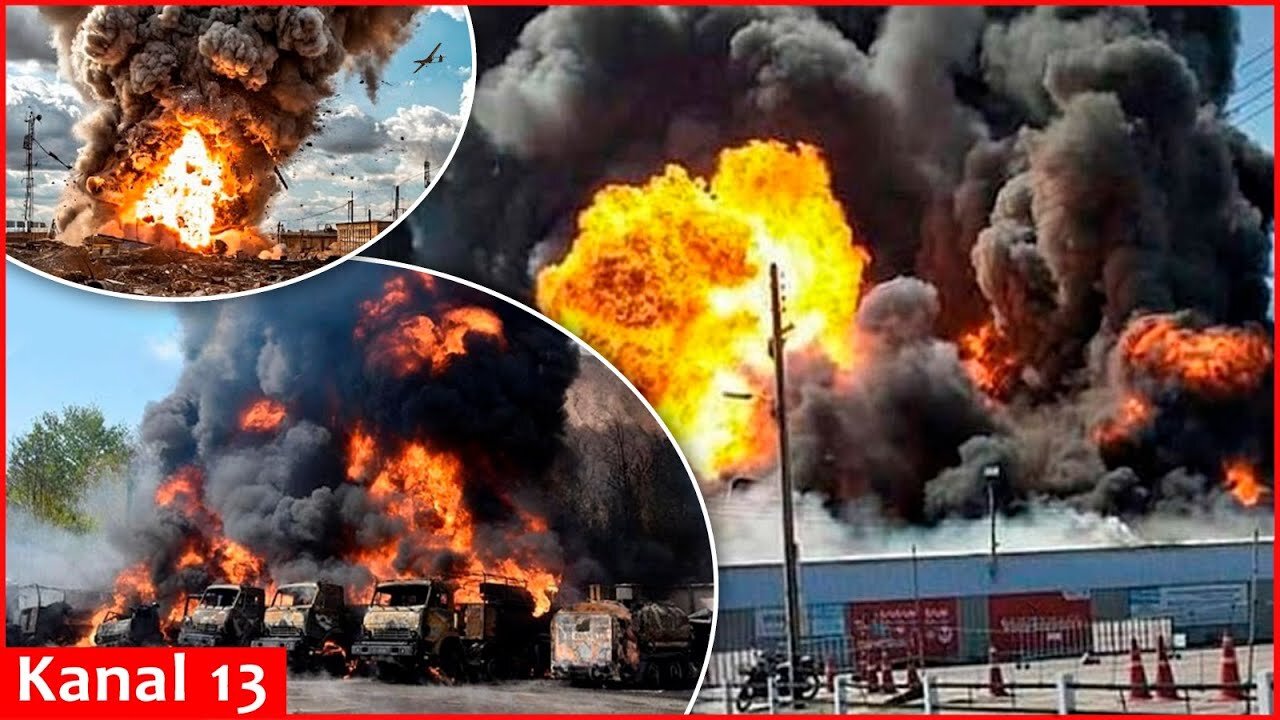 Combo from Ukrainian Army： UAVs hit 4 Russian military plants in Tula region of Russia in a day