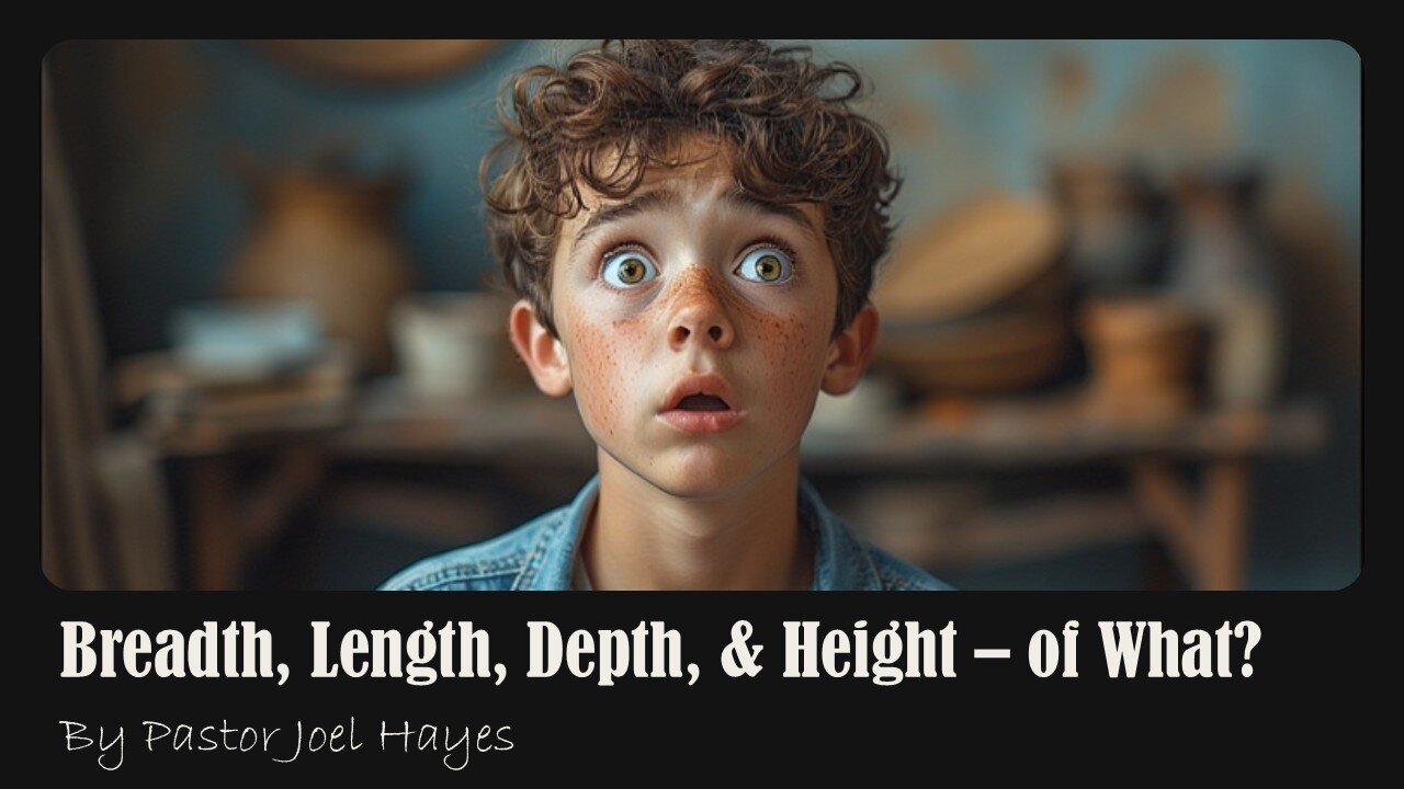 Breadth, Length, Depth, & Height – of What? | Pastor Joel Hayes