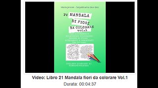 Video: Libro 21 Mandala fiori da colorare Vol.1