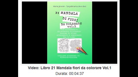 Video: Libro 21 Mandala fiori da colorare Vol.1