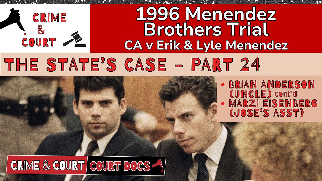 Menendez Brothers 1996 Trial | State's Case Part 24 (CA v Erik & Lyle Menendez)