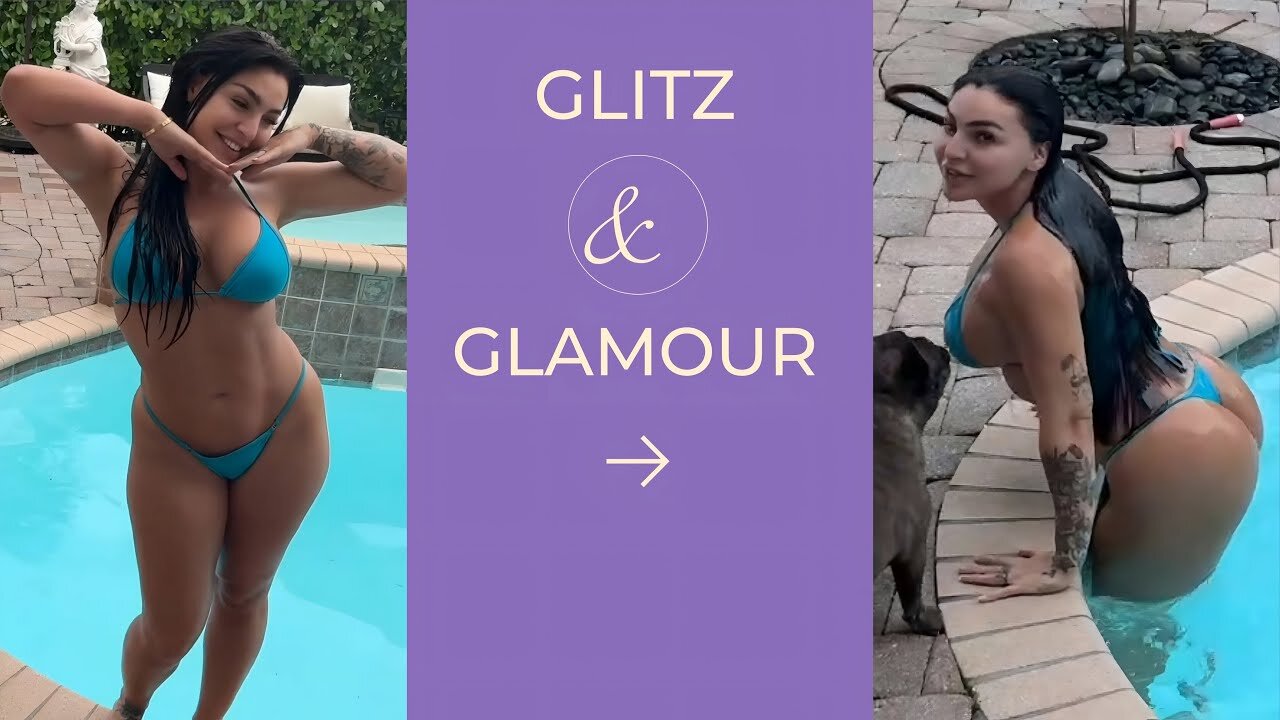 Triple Fun Pool Day as Emjayplayss The Beauty Model Makes Waves in Bikini & Duck Mask with Dog!