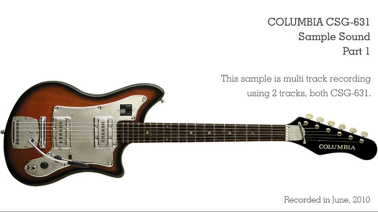 1960s Japanese guitar, COLUMBIA CSG-631 Sample Sound part 1, add. BOSS PH-1 Phaser