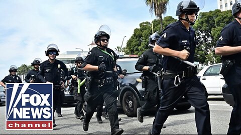 HAPPENING NOW: Anti-Trump rioters clash with police in Los Angeles