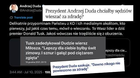 Max Kolonko: Duda , Tusk, sznur i gałąź - z MaxTVGO