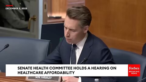 'Why Shouldn't We Just Exempt All Health Care From Taxes?': Josh Hawley Stuns Experts At Hearing