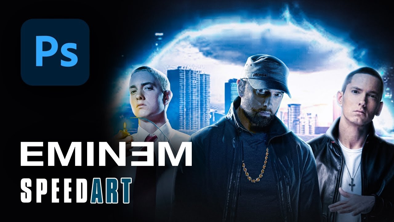 I made a poster for EMINEM | Photoshop Speed Art