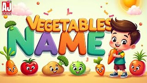 Vegetable Names for Kids | Learn Vegetables with Fun Cartoon 😊