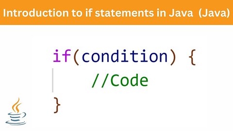 Introduction to if statements in Java | Java