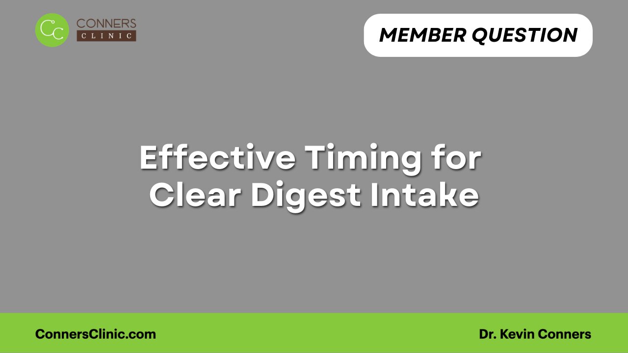 Effective Timing for Clear Digest Intake