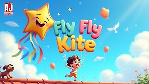 Fly Fly Kite | Colourful Kite Song for Kids | Rhymes & Fun Learning😊