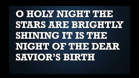 O Holy Night